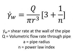 shear rate pipe flow non newtonian