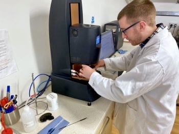 Rheometer in use